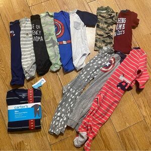 Boys Size 18 Months Bundle- 12 pieces total (Disney, Marvel, Carters, Baby Gap)